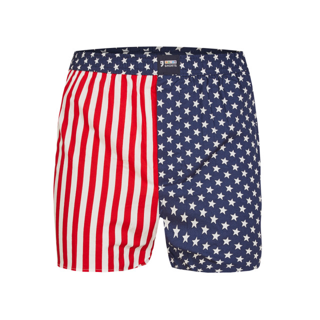 Happy Shorts Wijde boxershort met print amerikaanse vlag HS-63 large