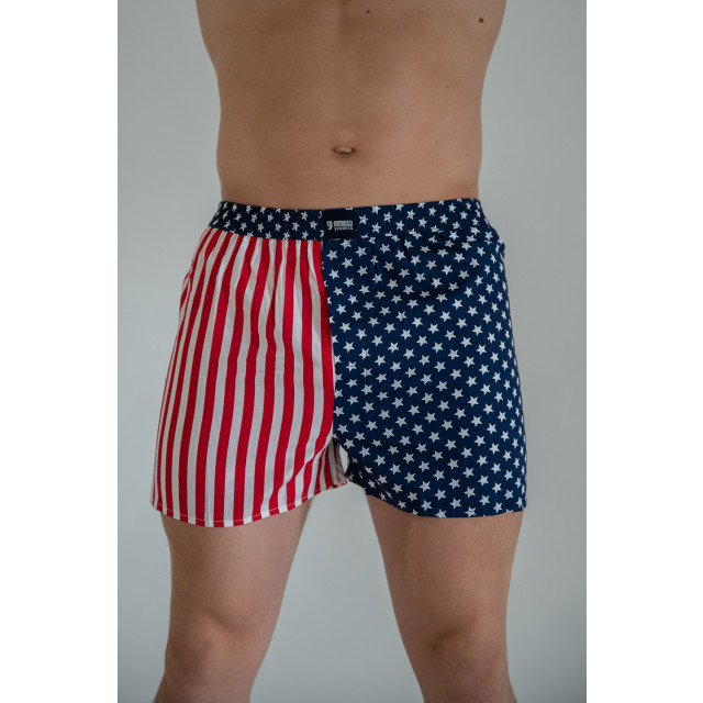 Happy Shorts Wijde boxershort met print amerikaanse vlag HS-63 large