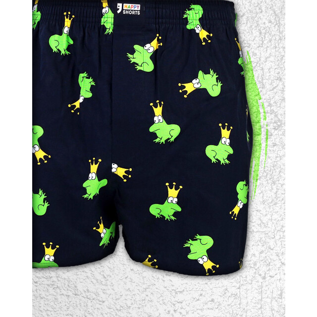 Happy Shorts Wijde boxershort heren kikker met kroon print HS-223 large