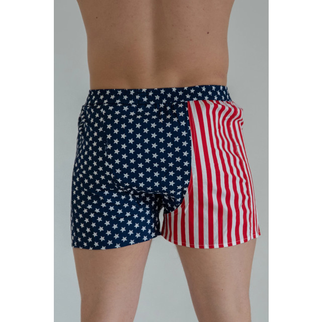 Happy Shorts Wijde boxershort met print amerikaanse vlag HS-63 large