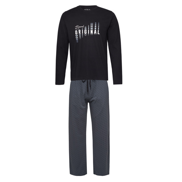 Phil & Co Lange heren winter pyjama set katoen brand original /grijs PH-237-02 large