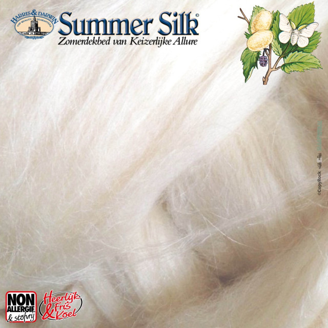 H&D Summer Silk Koel natuur zijde zomer dekbed 260x220cm 2454540 large
