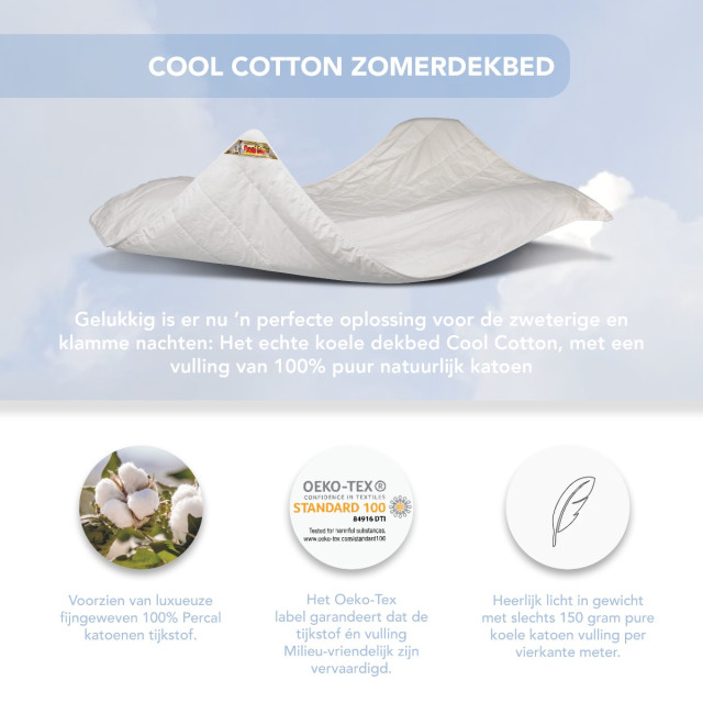 Cool Cotton Flinterdun en licht 100% katoenen zomer dekbed 240x220cm 2454562 large