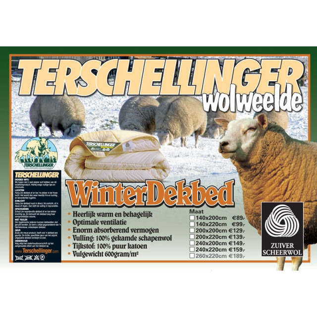 Terschellinger Wolweelde 100%zuiver wollen winter dekbed 140x220cm 2454493 large
