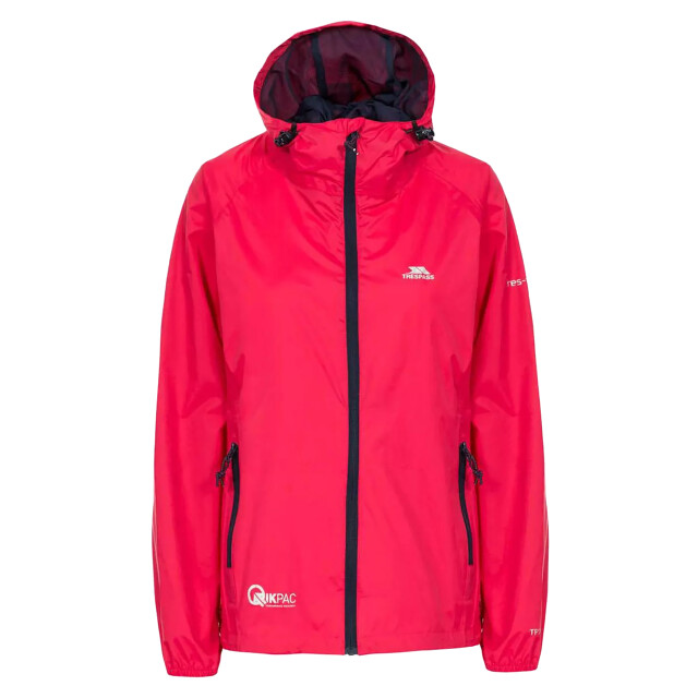Trespass Dames qikpac waterdichte en opbergbare shell jas UTTP3379_raspberry large