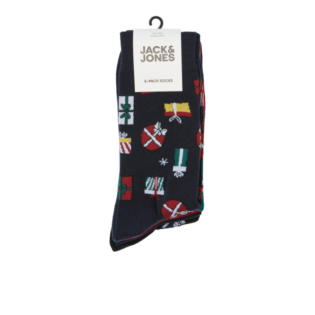 Jack & Jones Sokken heren kerst jacxmas wrapping giftbox 5-pack 12246480 large