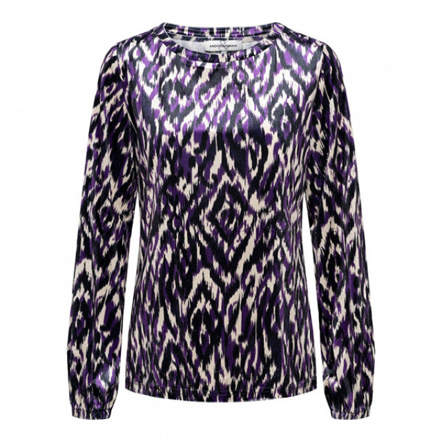 &Co Woman &co women top doris random ikat purple Doris Random Ikat - Purple large