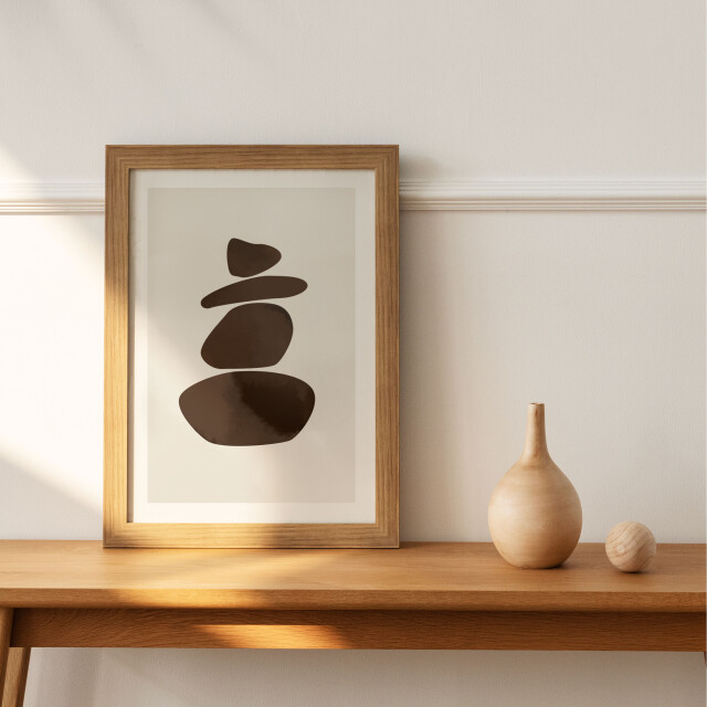 HomeDeco Set van 4 unieke a4 prints minimal japandi 2418674 large
