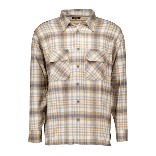 One First Movers Overshirts Overshirt - Checked Beige large