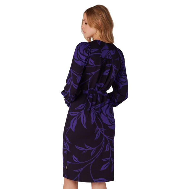 Jansen Amsterdam Vbf501 jersey print dress jet w23 000975 black/purple W23 000975 large