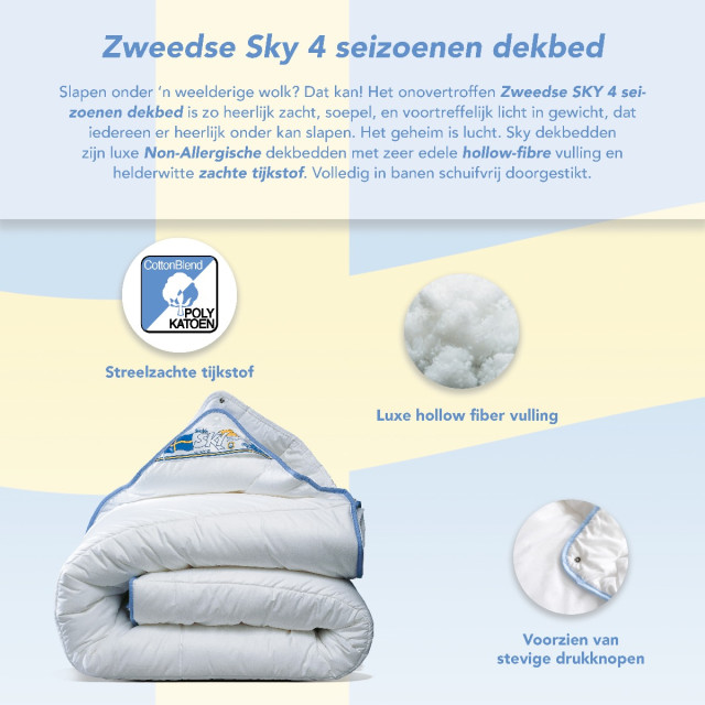 Swedish Sky Luxe non-allergisch wasbaar all-season dekbed 140x200cm 2454513 large