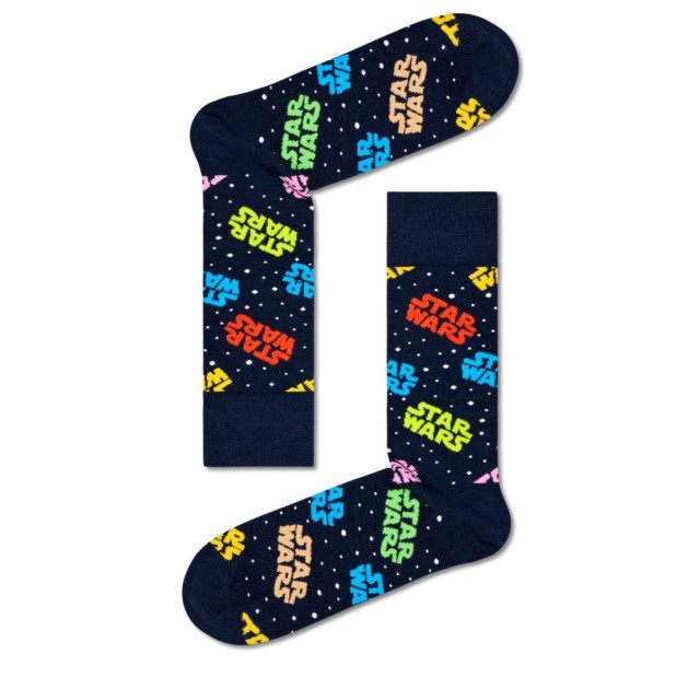 Happy Socks Donkerblauwe star wars-logo sokken printjes unisex P000245 Star WarsTM large