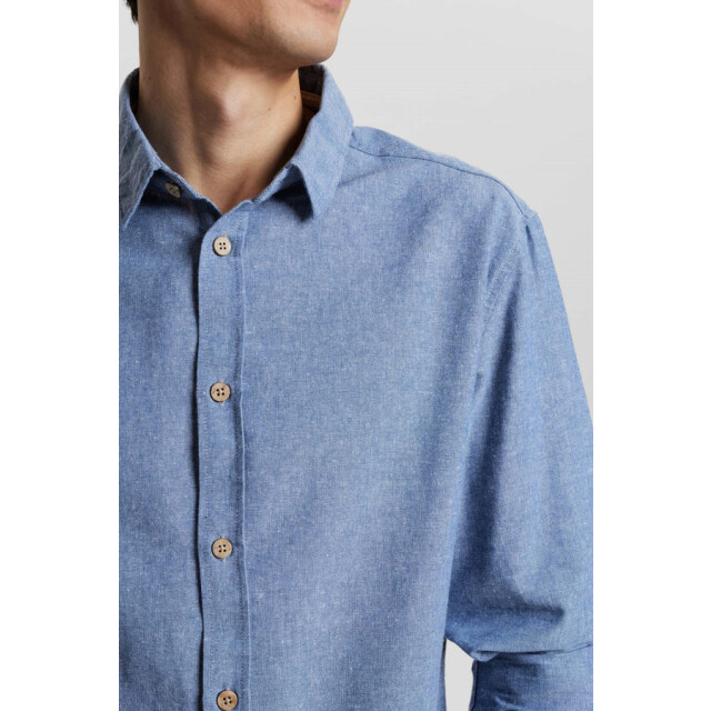 Anerkjendt 901034 aklouis l/s `linen shirt 0528 indian teal 901034 large