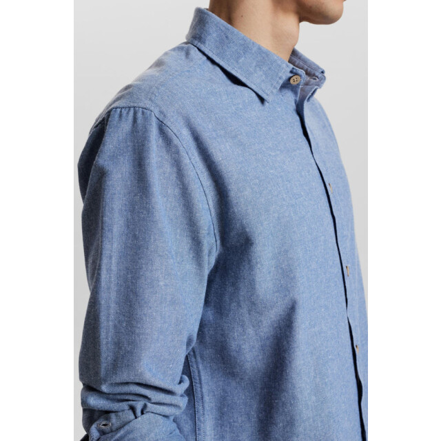 Anerkjendt 901034 aklouis l/s `linen shirt 0528 indian teal 901034 large