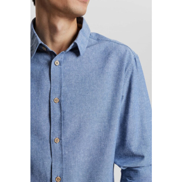 Anerkjendt 901034 aklouis l/s `linen shirt 0528 indian teal 901034 large