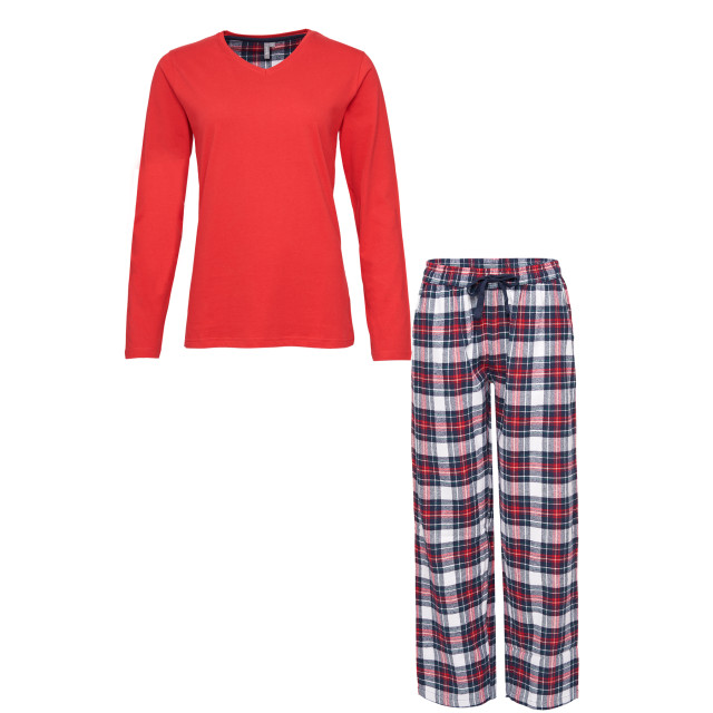 By Louise Dames pyjama set met flanellen pyjamabroek BL-225-02 large