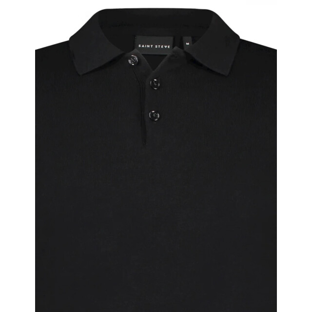 Saint Steve Berend 19478 black gebreidde polo 19478 Black/Berend large