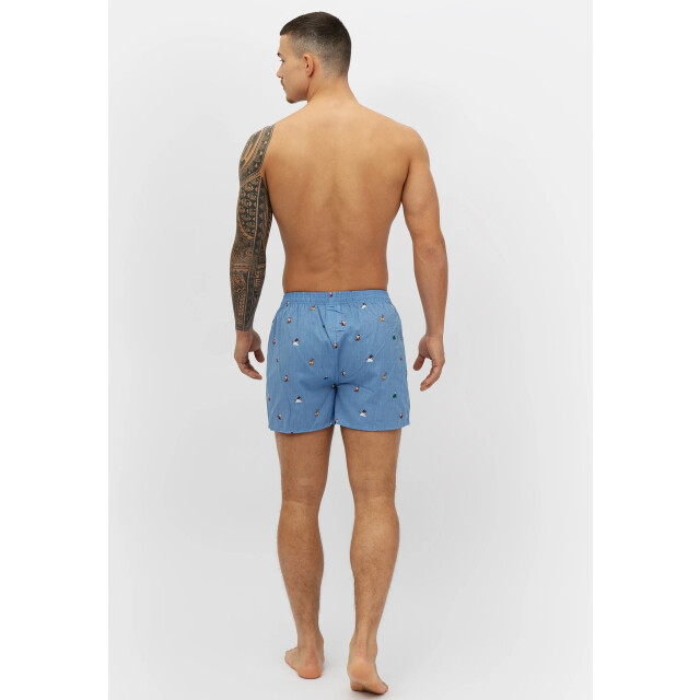 Happy Shorts Heren wijde boxershorts kerst print 2-pack lichtblauw/groen HS-377+378 large