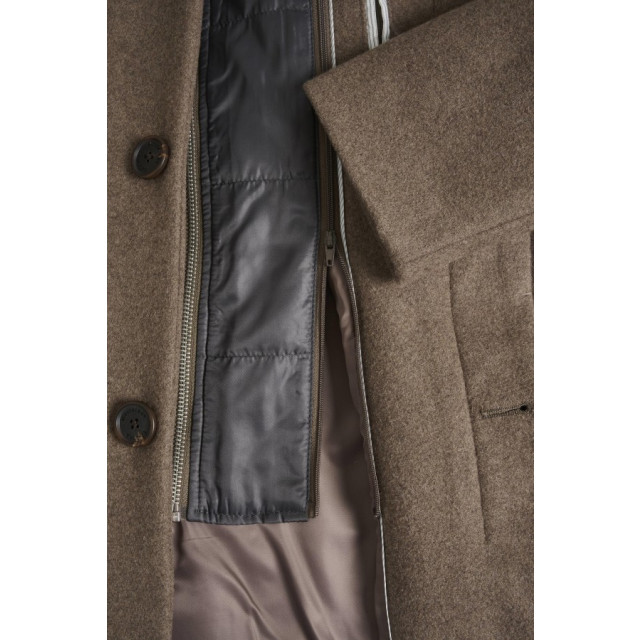 Matinique Harvey  classic wool 181112 color walnut wollen lange jas 181112 Walnut/Harvey N Classic Wool large