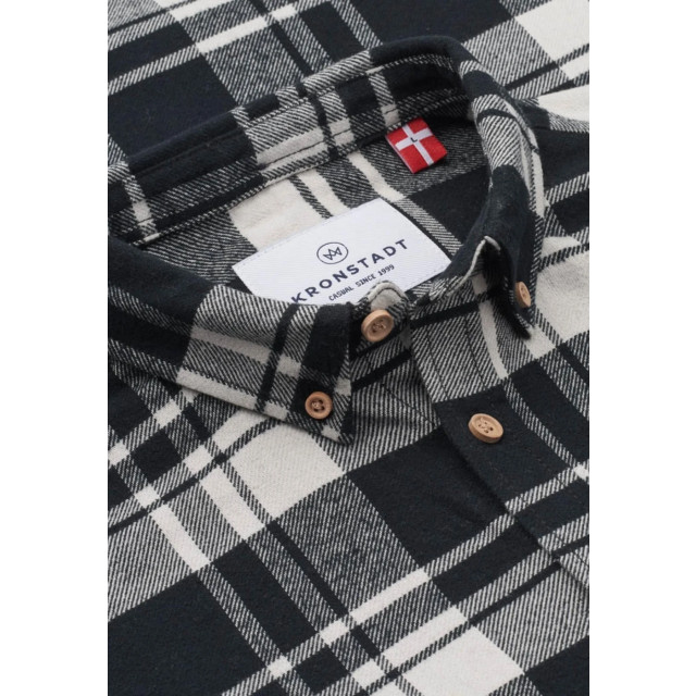 Kronstadt Flanel check shirt ks4185 black/white KS4185 large