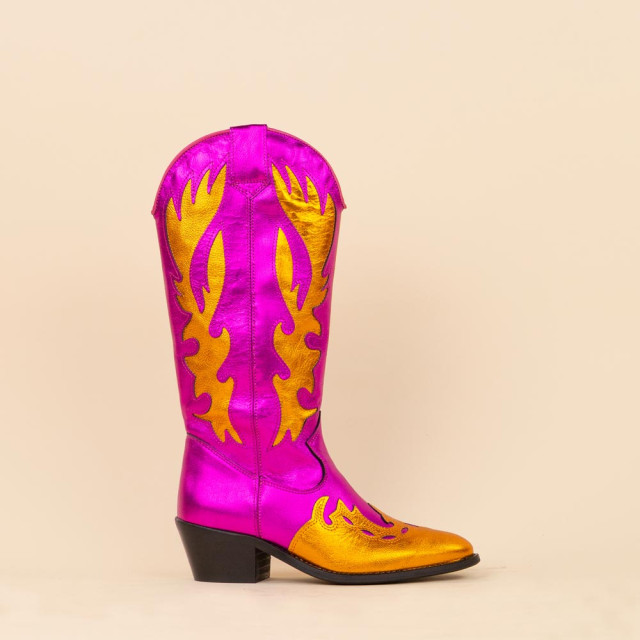 DWRS Label Cowboyboots 28520 regina oranje dames maat: leer 28520FUCHORAN large