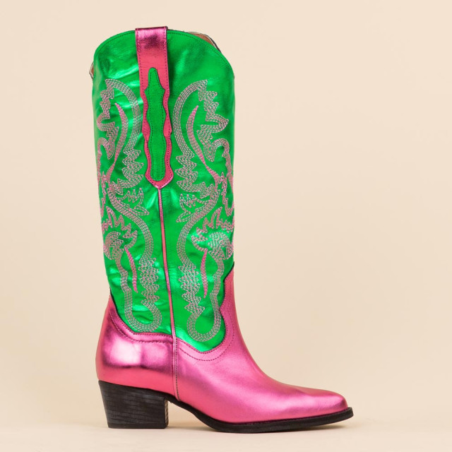 DWRS Label Cowboyboots 271179 tulsa groen dames maat: leer 271179GRNFUCH large