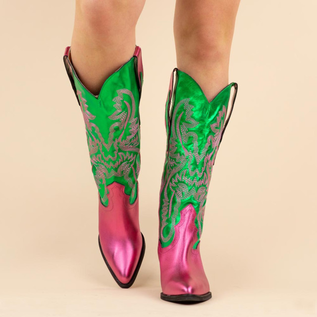 DWRS Label Cowboyboots 271179 tulsa groen dames maat: leer 271179GRNFUCH large