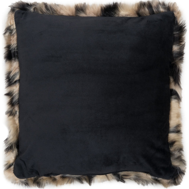 Home67 Kussen donsie black/brown 45 x 45 cm 2648099 large