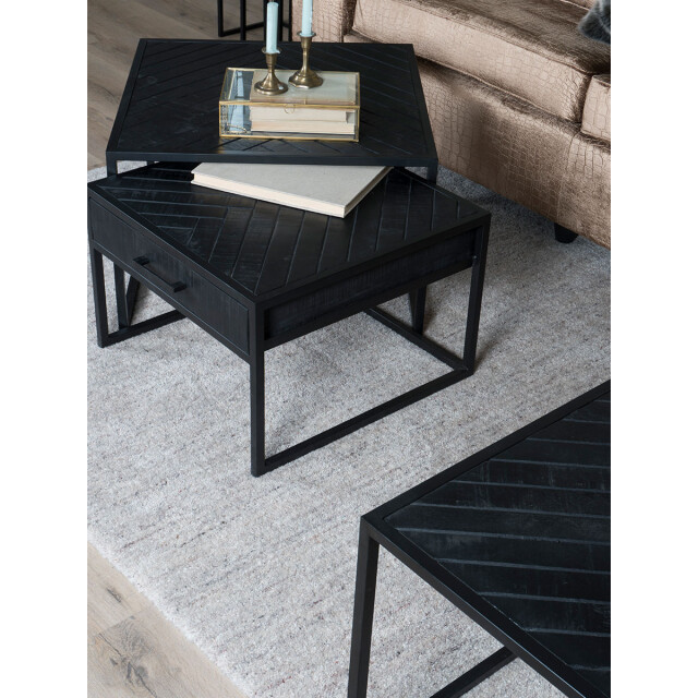 Home67 Salontafel ruby visgraat mangohout set van 2 2648746 large