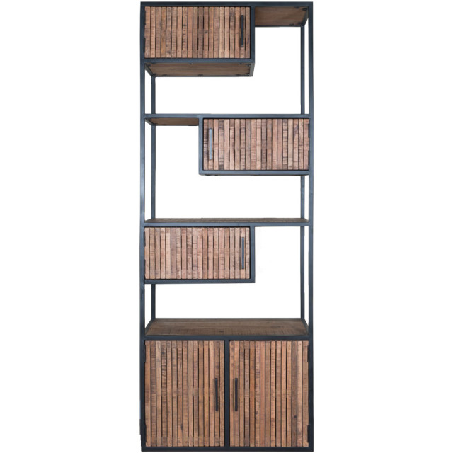 Home67 Kast loek 210 x 80 cm bruin mangohout 2648621 large