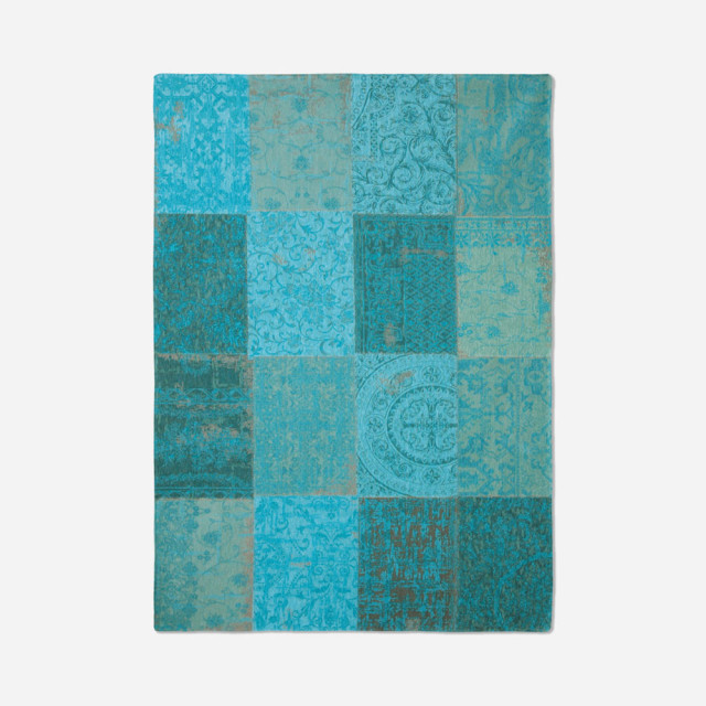Louis de Poortere Vloerkleed vintage patchwork azur 8015 200 x 280 cm 2648563 large