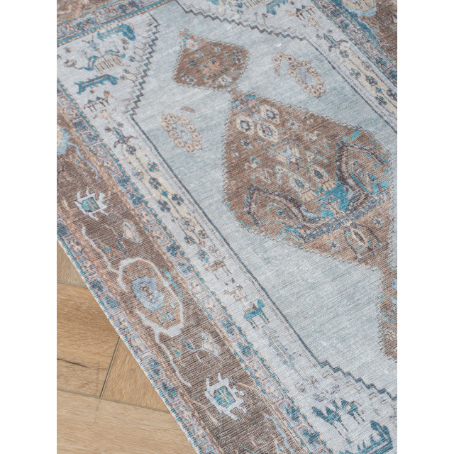 Veer Carpets Vloerkleed karaca blue/brown 06 70 x 140 cm 2648192 large