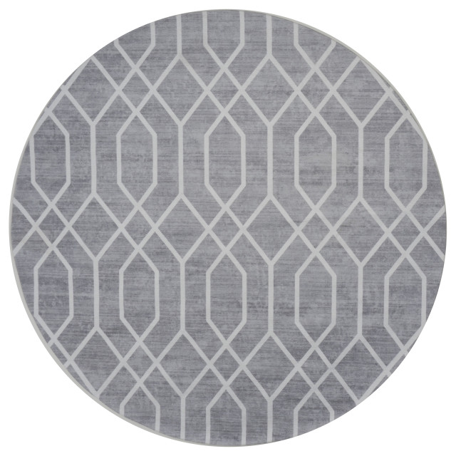 Veer Carpets Vloerkleed pattern rond grijs ø120 cm 2647639 large