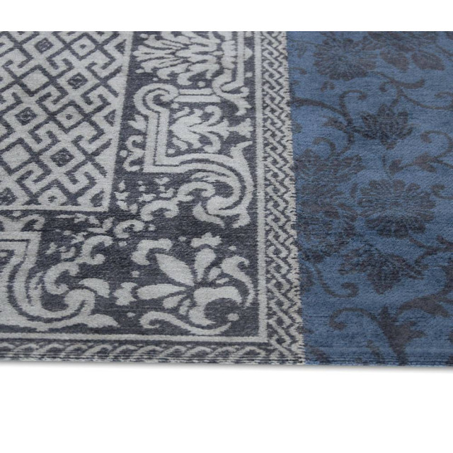 Louis de Poortere Vloerkleed vintage patchwork blue denim 8108 140 x 200 cm 2648562 large