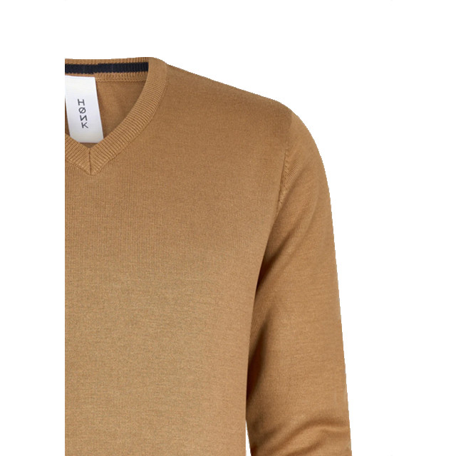 Hønk Camel katoenen pullover met v-hals 180357-1TABA large