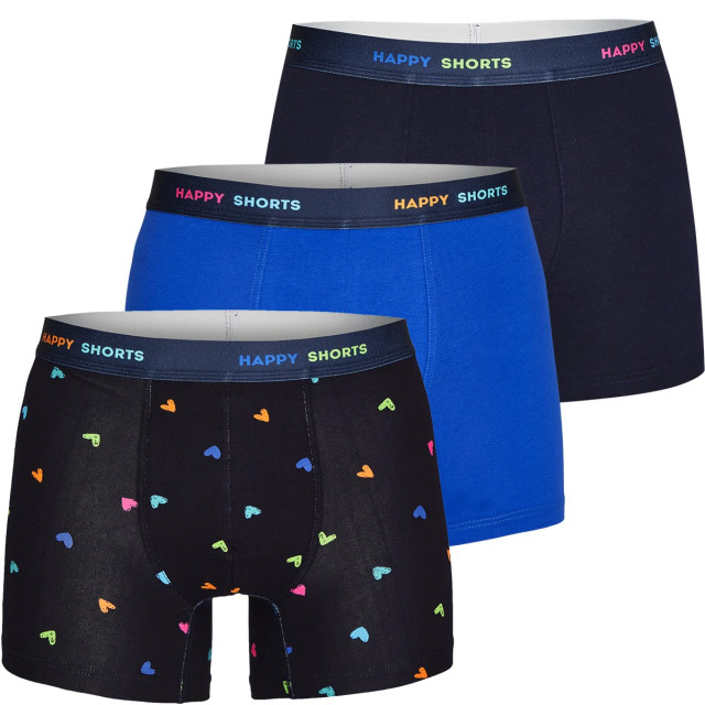 Happy Shorts 3-pack boxershorts heren d849 gekleurde hartjes HS-J-849 large