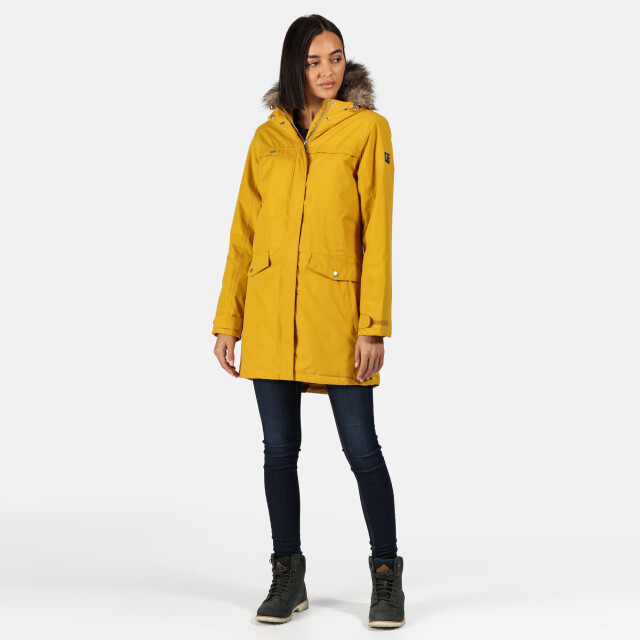 Regatta Dames serleena ii bont geïsoleerde winter parka UTRG5742_mustardseed large