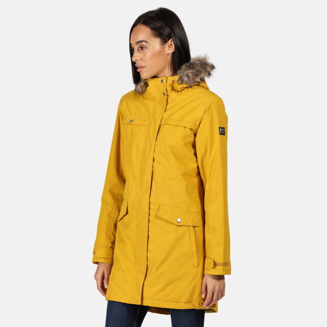 Regatta Dames serleena ii bont geïsoleerde winter parka UTRG5742_mustardseed large