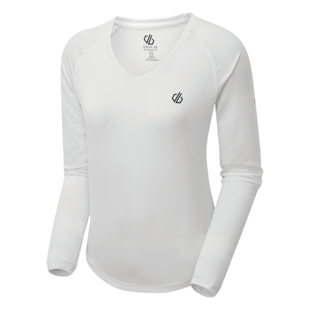 Dare2b Dames discern t-shirt met lange mouwen UTRG5037_white large