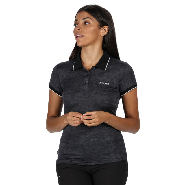 Regatta Dames remex ii polo hals t-shirt UTRG4477_black large