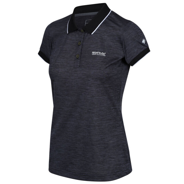 Regatta Dames remex ii polo hals t-shirt UTRG4477_black large