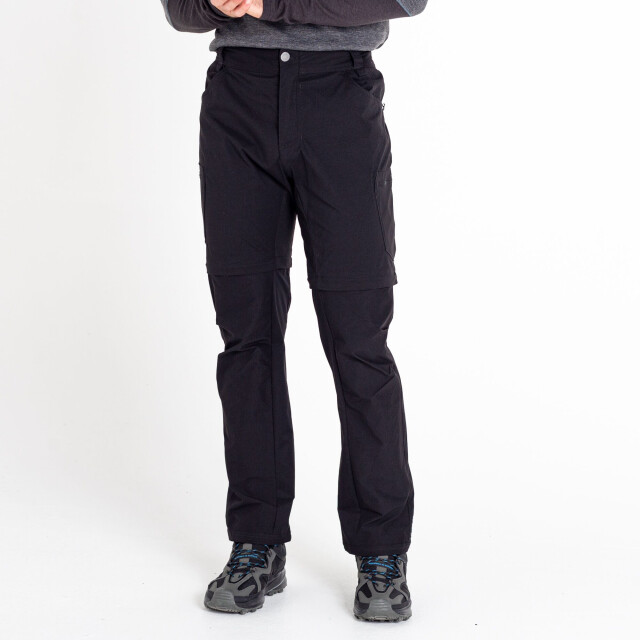 Dare2b Heren tuned in ii multi pocket afritsbare wandelbroek UTRG4149_black large