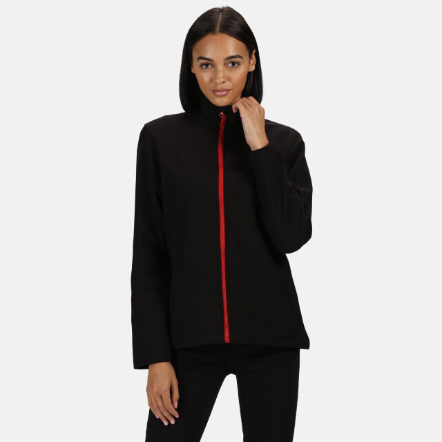 Regatta Dames ablaze printable softshell jas UTRG3561_blackclassicred large