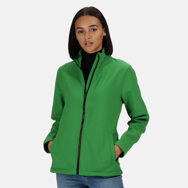 Regatta Dames ablaze printable softshell jas UTRG3561_extremegreenblack large