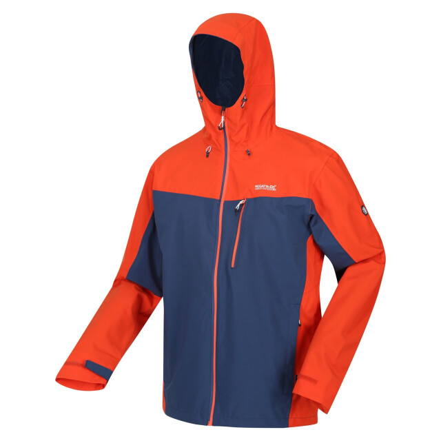 Regatta Heren birchdale waterdicht hooded jacket UTRG3474_admiralbluerustyorange large