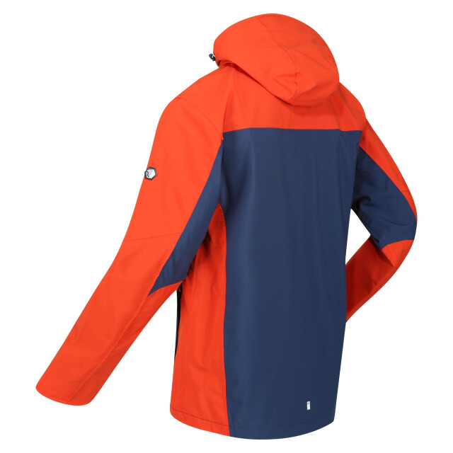 Regatta Heren birchdale waterdicht hooded jacket UTRG3474_admiralbluerustyorange large