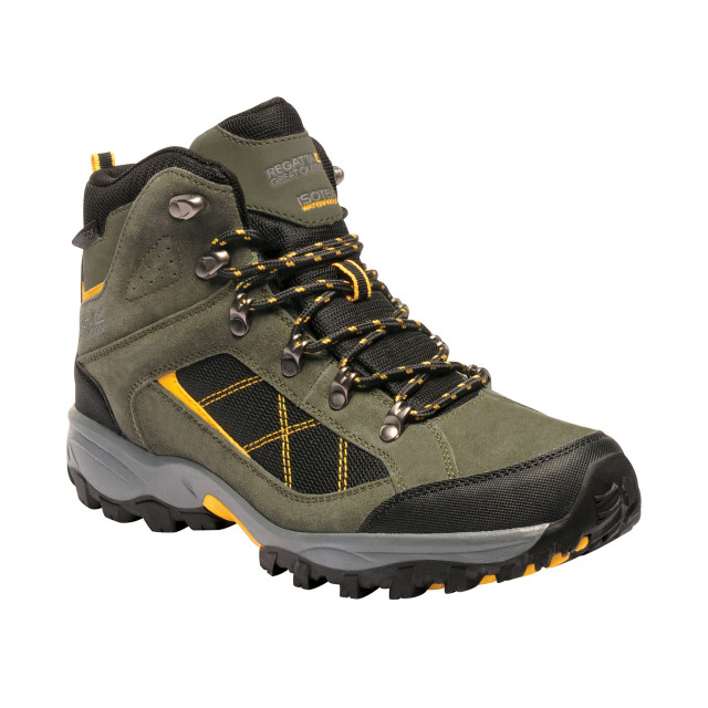 Regatta Grote buitenshuis mens kota mid walking boot UTRG2839_darkkhakigold large