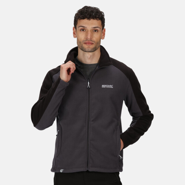 Regatta Great outdoors heren hedman ii tweekleurige fleece vest UTRG1398_ironblack large
