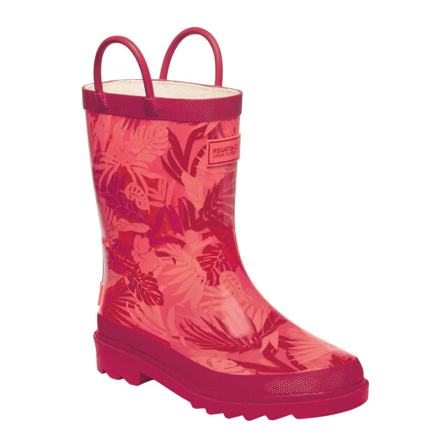 Regatta Geweldige outdoors kinder minnow pattermed wellington kaplaarzen UTRG1250_unicornredochre large
