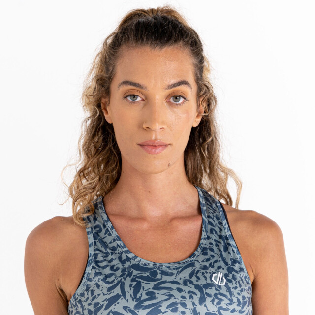 Dare2b Dames ardency ii animal print gerecycled lichtgewicht vest top UTRG8621_lilypadgreen large